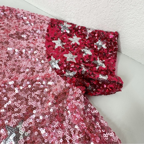 NWT Simply Southern Pink Sequin cowboy boot dress - Picture 5 of 9